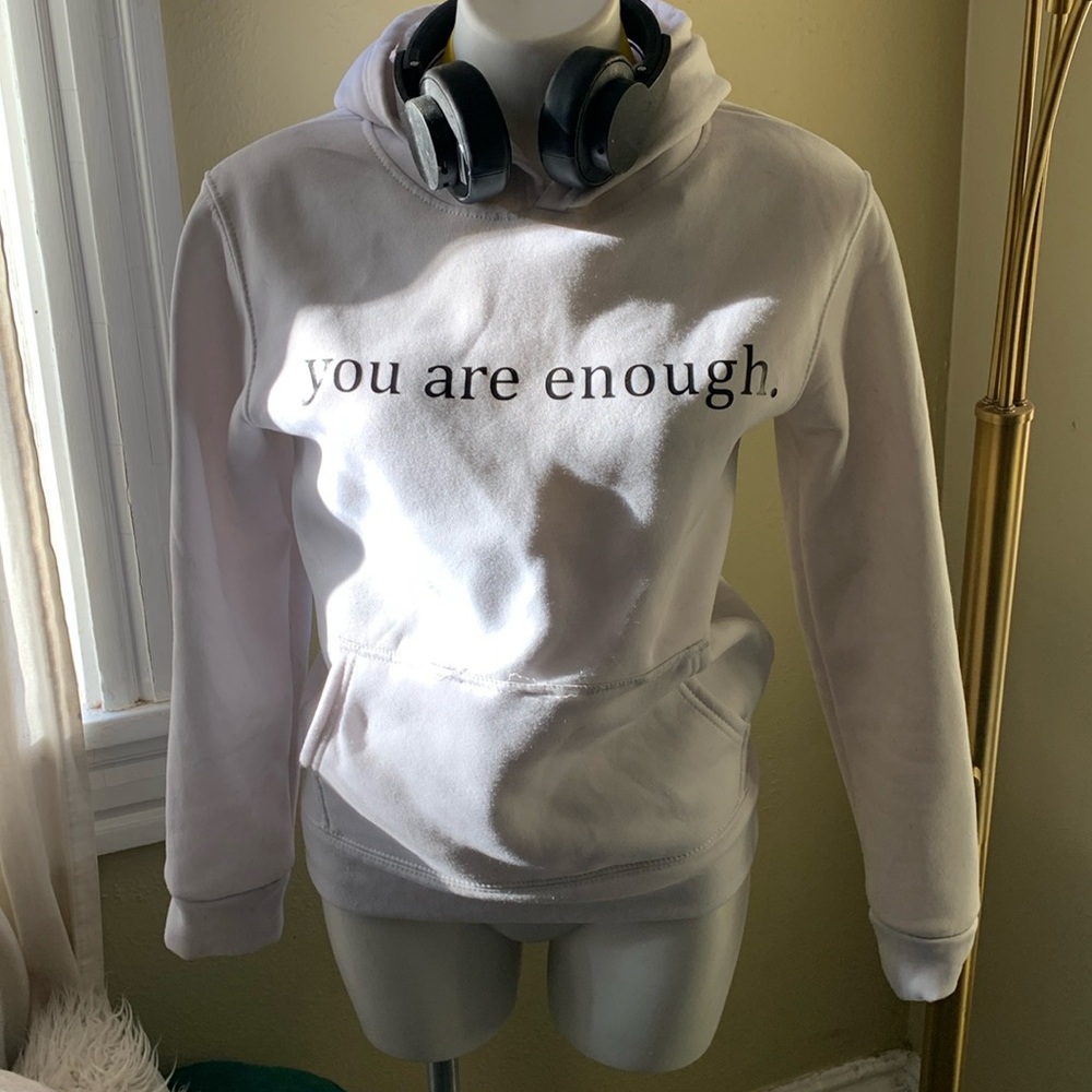 You are enough cropped hoodie